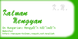 kalman mengyan business card